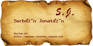 Serbán Jonatán névjegykártya